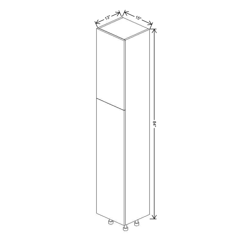 Fabuwood Illume Tuscany Muratti 1 15" W x 84" H x 13" D Single Door Pantry Cabinet - image 1