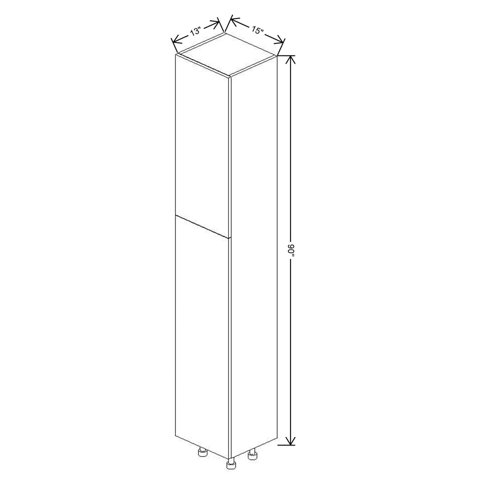 Fabuwood Illume Catalina Muratti 1 15" W X 90" H X 13" D Single Door Pantry Cabinet