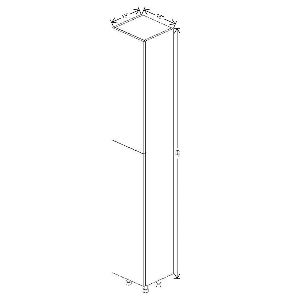 Fabuwood Illume Catalina Como Ash 2 15" W x 96" H x 13" D Single Door Pantry Cabinet