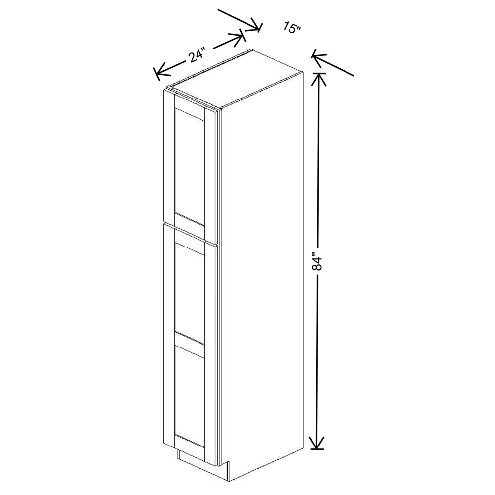 Fabuwood Allure Galaxy Frost 15" W X 84" H X 24" D Tall Pantry Cabinet - NO FINISH