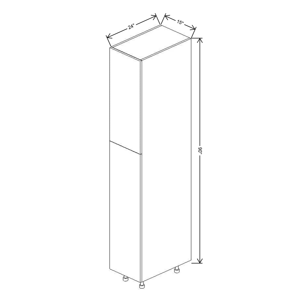 Fabuwood Illume Catalina Muratti 4 15" W x 90" H x 24" D Single Door Pantry Cabinet