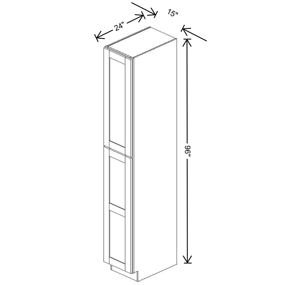 Fabuwood Allure Galaxy Frost 15" W X 96" H X 24" D Tall Pantry Cabinet - NO FINISH - image 1