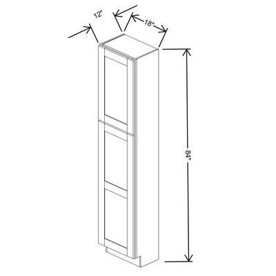 Fabuwood Allure Galaxy Mocha 18" W X 84" H X 12" D Tall Pantry Cabinet - NO FINISH - image 1