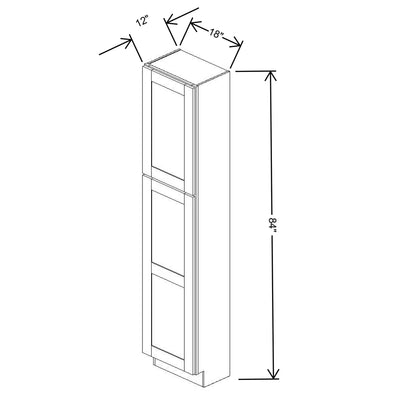 Fabuwood Allure Galaxy Horizon 18" W X 84" H X 12" D Tall Pantry Cabinet - LEFT SIDE (L) - image 1
