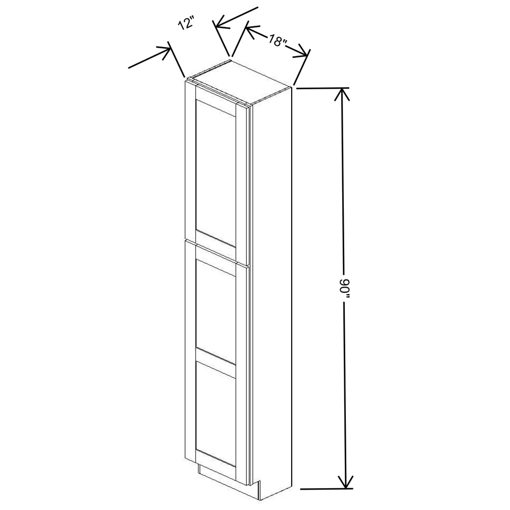 Fabuwood Allure Galaxy Dove 18" W X 90" H X 12" D Tall Pantry Cabinet - NO FINISH - image 1