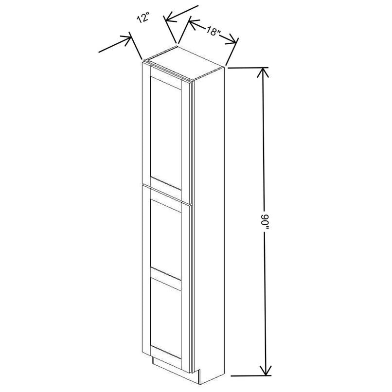 Fabuwood Allure Nexus Frost 18" W X 90" H X 12" D Tall Pantry Cabinet - BOTH SIDE (BS) - image 1