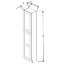 Fabuwood Allure Onyx Frost 18" W X 90" H X 12" D Tall Pantry Cabinet - BOTH SIDE (BS) - image 1