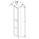 Fabuwood Allure Nexus Frost 18" W X 96" H X 12" D Tall Pantry Cabinet - NO FINISH - image 1