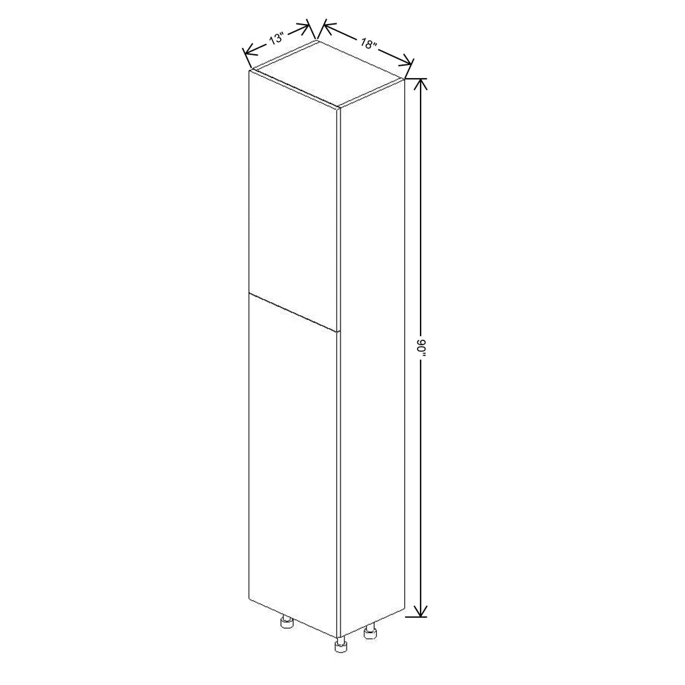 Fabuwood Illume Catalina Muratti 1 18" W X 90" H X 13" D Single Door Pantry Cabinet