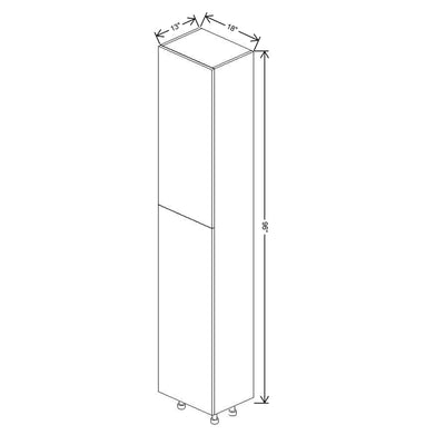 Fabuwood Illume Catalina Grigio Gloss 18" W X 96" H X 13" D Single Door Pantry Cabinet - image 1