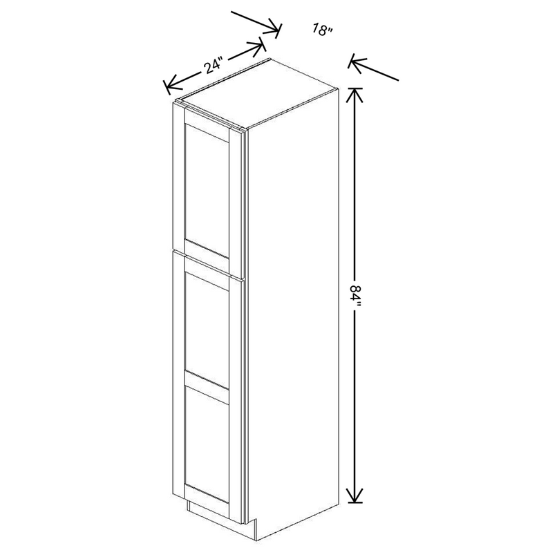 Fabuwood Allure Galaxy Mocha 18" W X 84" H X 24" D Tall Pantry Cabinet - NO FINISH - image 1