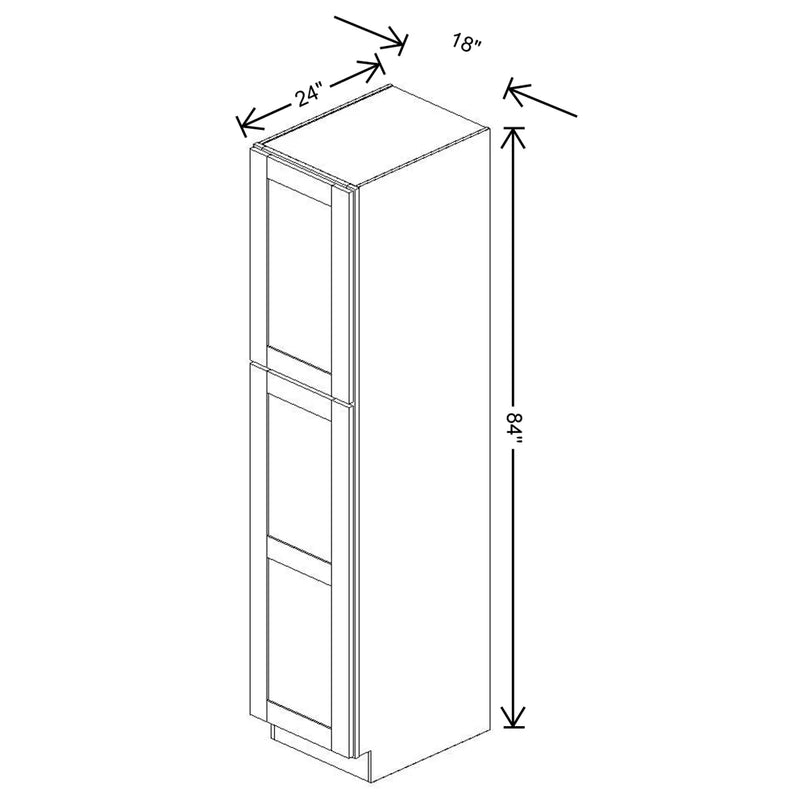 Fabuwood Allure Galaxy Timber 18" W X 84" H X 24" D Tall Pantry Cabinet - RIGHT SIDE (R) - image 1