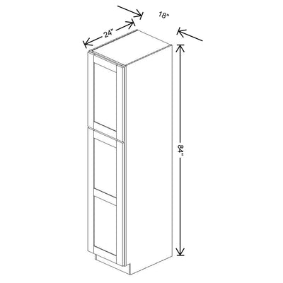 Fabuwood Allure Galaxy Timber 18" W X 84" H X 24" D Tall Pantry Cabinet - RIGHT SIDE (R) - image 1