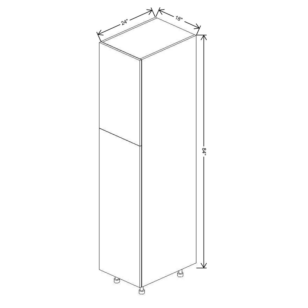 Fabuwood Illume Catalina Grigio Gloss 18" W X 84" H X 24" D Single Door Pantry Cabinet - image 1