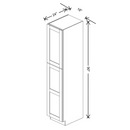 Fabuwood Allure Galaxy Mocha 18" W X 90" H X 24" D Tall Pantry Cabinet - LEFT SIDE (LS) - image 1