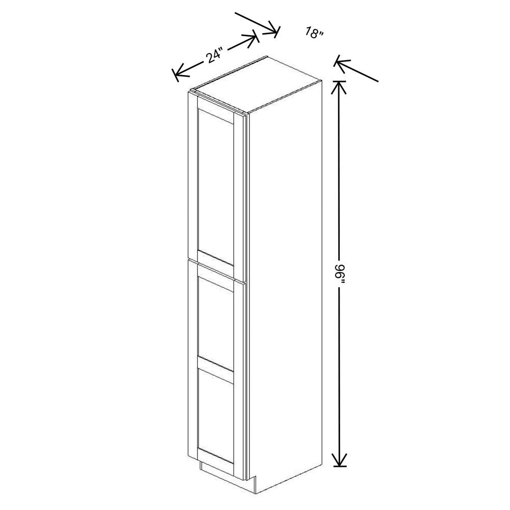 Fabuwood Quest Metro Mist 18" W X 96" H X 24" D Tall Pantry Cabinet - NO FINISH - image 1