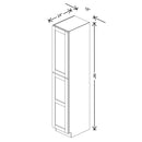 Fabuwood Value Premium Hallmark Frost 18" W X 96" H X 24" D Tall Pantry Cabinet - RIGHT SIDE (R) - image 1