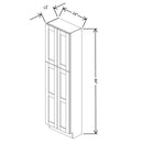 Fabuwood Allure Galaxy Linen 24" W X 84" H X 12" D Tall Pantry Cabinet - LEFT SIDE (L) - image 1