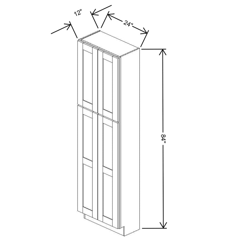 Fabuwood Allure Galaxy Timber 24" W X 84" H X 12" D Tall Pantry Cabinet - BOTH SIDE (BS) - image 1
