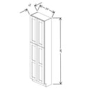 Fabuwood Allure Galaxy Cobblestone 24" W X 90" H X 12" D Tall Pantry Cabinet - NO FINISH - image 1