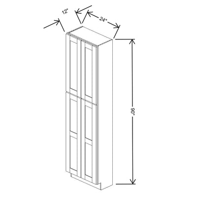 Fabuwood Allure Galaxy Frost 24" W X 90" H X 12" D Tall Pantry Cabinet - NO FINISH - image 1