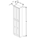 Fabuwood Allure Galaxy Mocha 24" W X 96" H X 12" D Tall Pantry Cabinet - NO FINISH - image 1