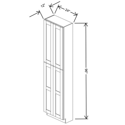 Fabuwood Allure Nexus Frost 24" W X 96" H X 12" D Tall Pantry Cabinet - NO FINISH - image 1