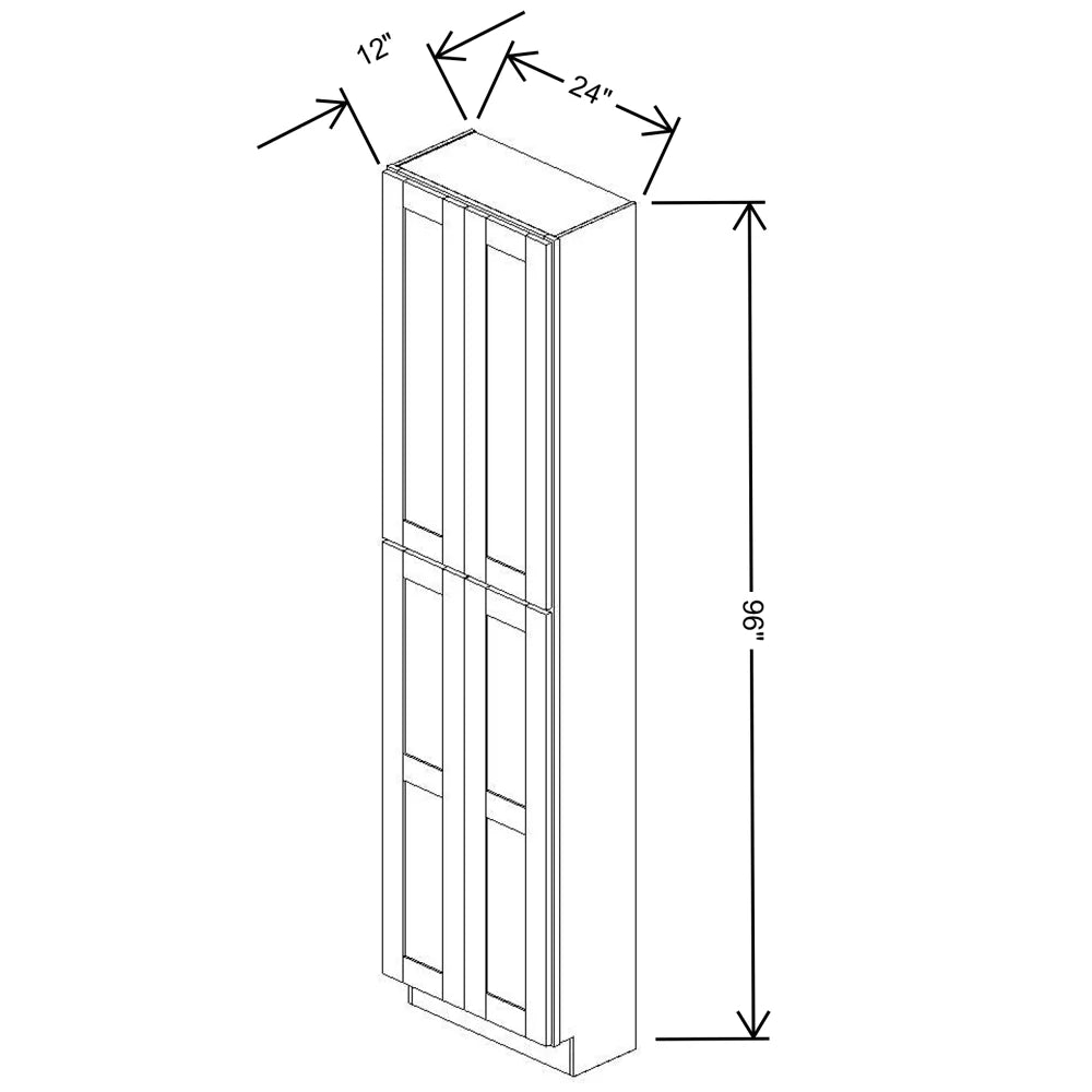 Fabuwood Allure Galaxy Horizon 24" W X 96" H X 12" D Tall Pantry Cabinet - RIGHT SIDE (R)