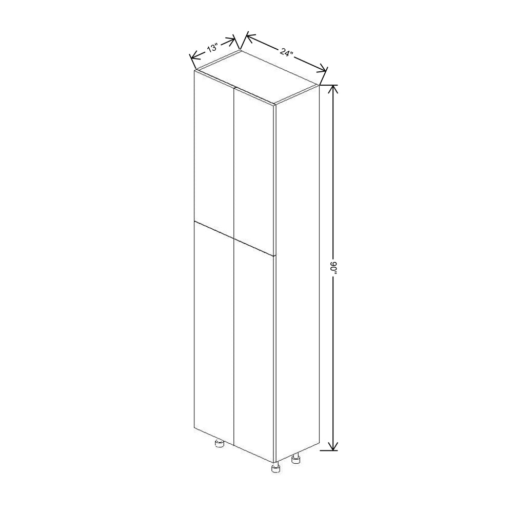 Fabuwood Illume Tuscany Olmo 3 24" W x 90" H x 13" D Double Door Pantry Cabinet - image 1