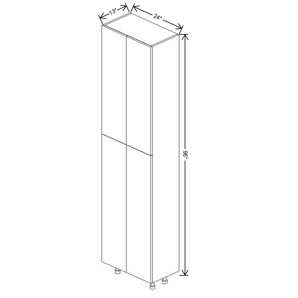 Fabuwood Illume Tuscany Muratti 4 24" W x 96" H x 13" D Double Door Pantry Cabinet