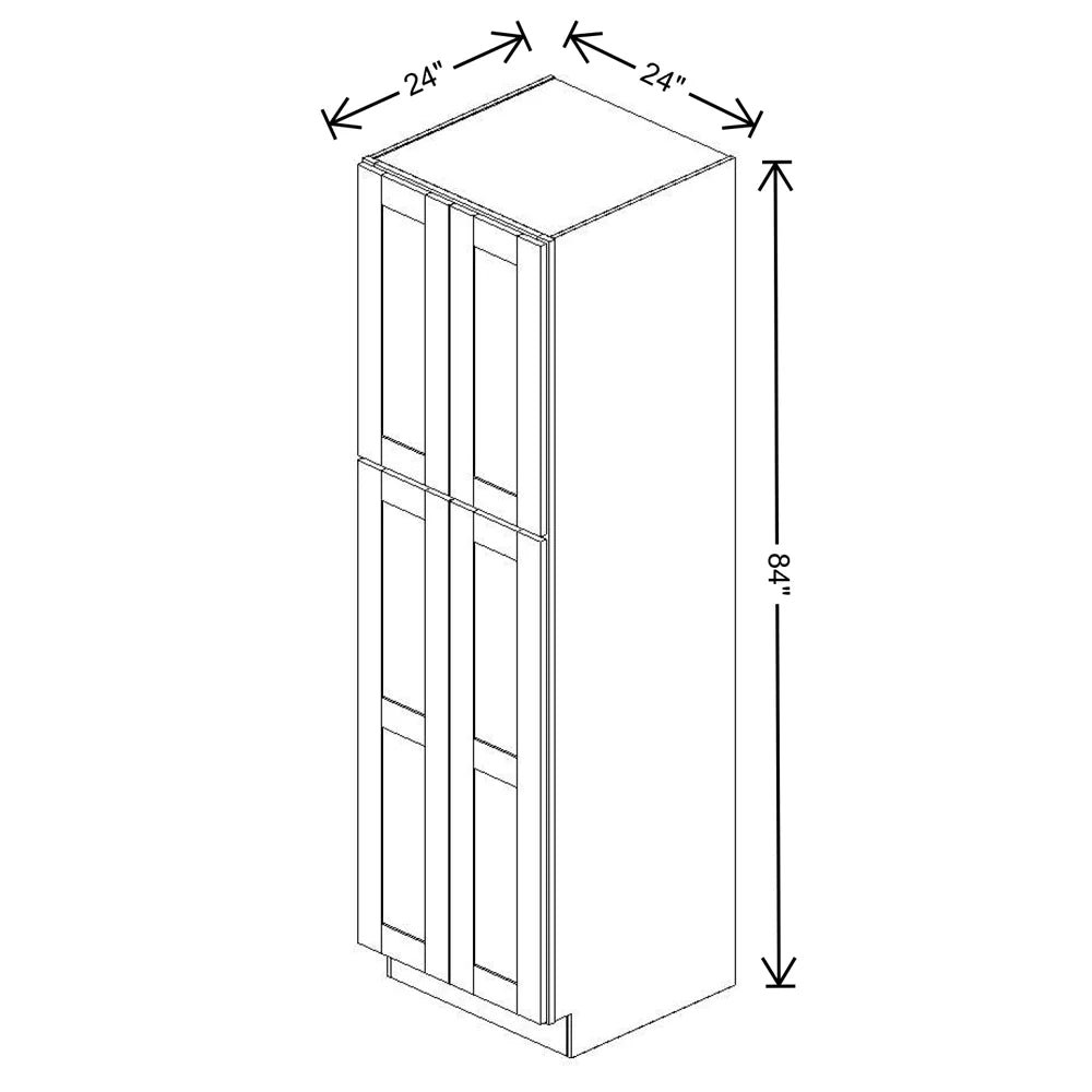 Fabuwood Quest Metro Mist 24" W X 84" H X 24" D Tall Pantry Cabinet - NO FINISH