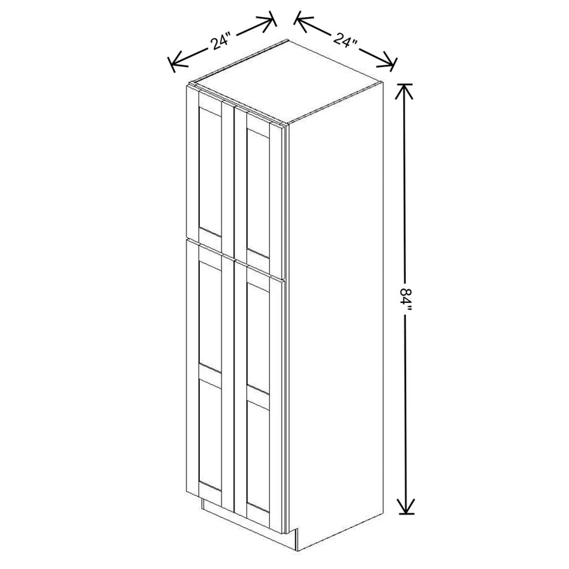 Fabuwood Allure Onyx Horizon 24" W X 84" H X 24" D Tall Pantry Cabinet - NO FINISH - image 1