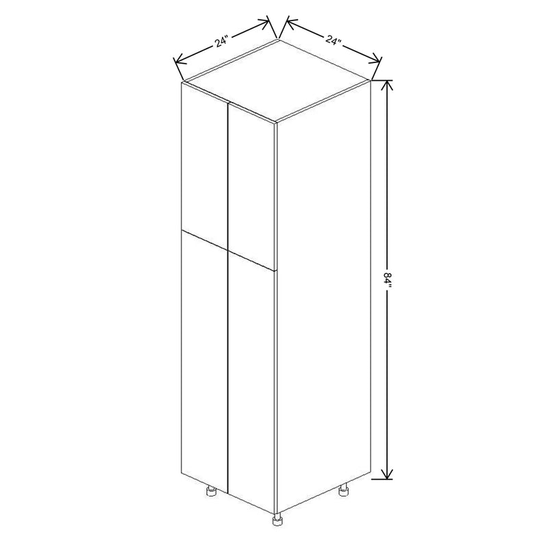 Fabuwood Illume Catalina Olmo 3 24" W x 84" H x 24" D Double Door Pantry Cabinet - image 1