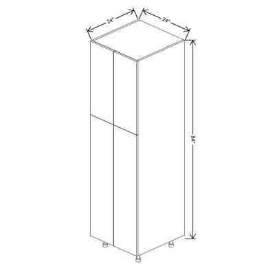Fabuwood Illume Catalina Olmo 3 24" W x 84" H x 24" D Double Door Pantry Cabinet - image 1