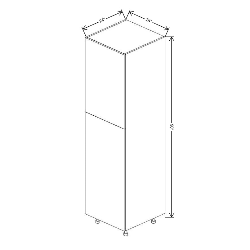 Fabuwood Illume Catalina Carbone Matte 24" W x 90" H x 24" D Single Door Pantry Cabinet - image 1