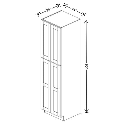 Fabuwood Allure Galaxy Nickel 24" W X 90" H X 24" D Tall Pantry Cabinet - NO FINISH - image 1