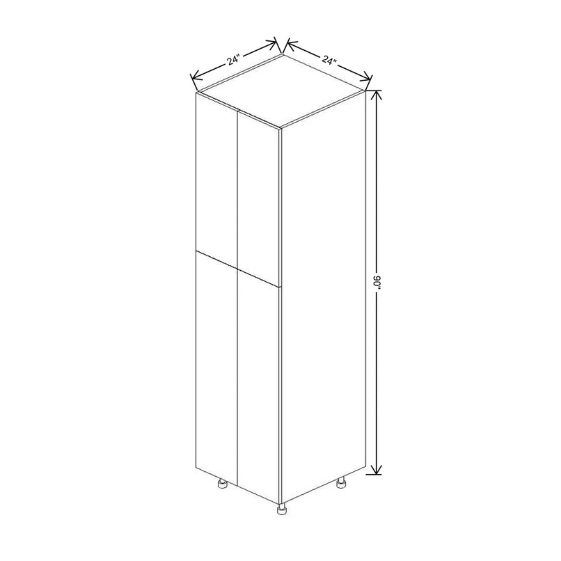 Fabuwood Illume Catalina Carbone Matte 24" W x 90" H x 24" D Double Door Pantry Cabinet - image 1