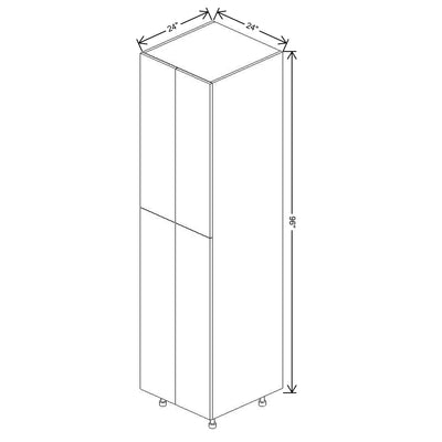 Fabuwood Illume Tuscany Olmo 3 24" W x 96" H x 24" D Double Door Pantry Cabinet - image 1