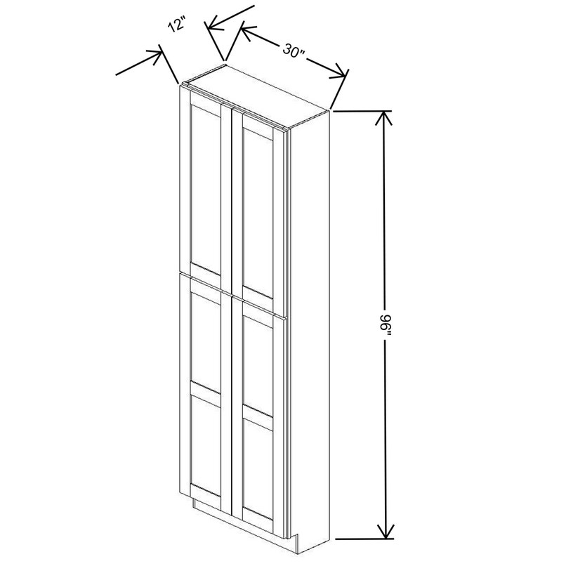 Fabuwood Allure Galaxy Mocha 30" W X 96" H X 12" D Tall Pantry Cabinet - NO FINISH - image 1