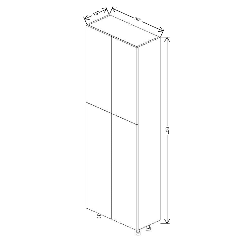 Fabuwood Illume Tuscany Nocce 3 30" W x 90" H x 13" D Double Door Pantry Cabinet