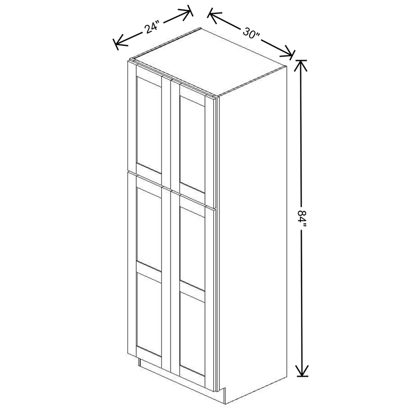 Fabuwood Allure Galaxy Mocha 30" W X 84" H X 24" D Tall Pantry Cabinet - NO FINISH - image 1