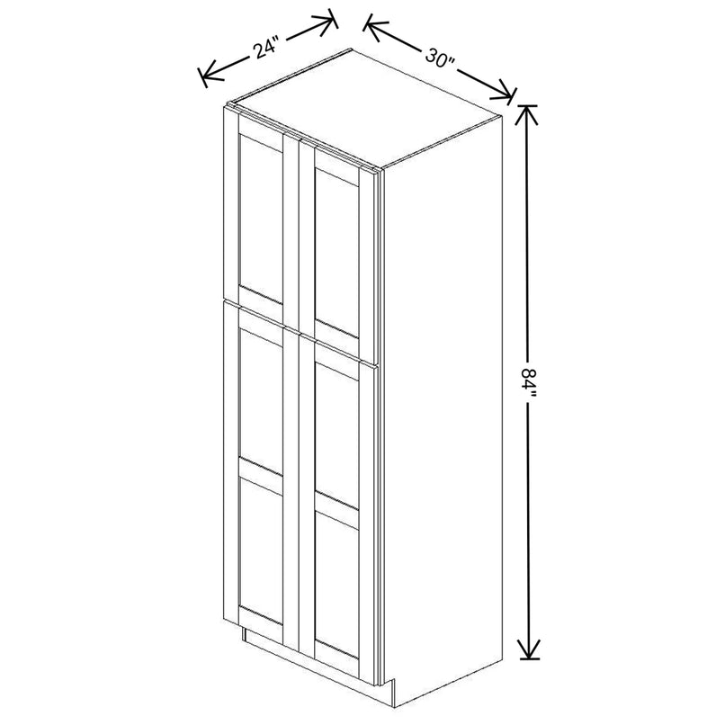 Fabuwood Allure Nexus Frost 30" W X 84" H X 24" D Tall Pantry Cabinet - BOTH SIDE (BS) - image 1