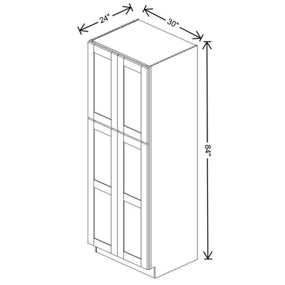 Fabuwood Allure Galaxy Dove 30" W X 84" H X 24" D Tall Pantry Cabinet - RIGHT SIDE (R) - image 1