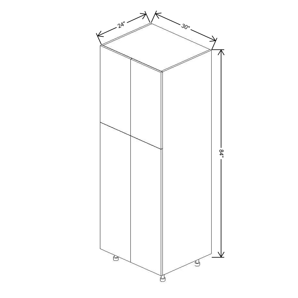 Fabuwood Illume Catalina Bianco Gloss 30" W X 84" H X 24" D Double Door Pantry Cabinet - image 1