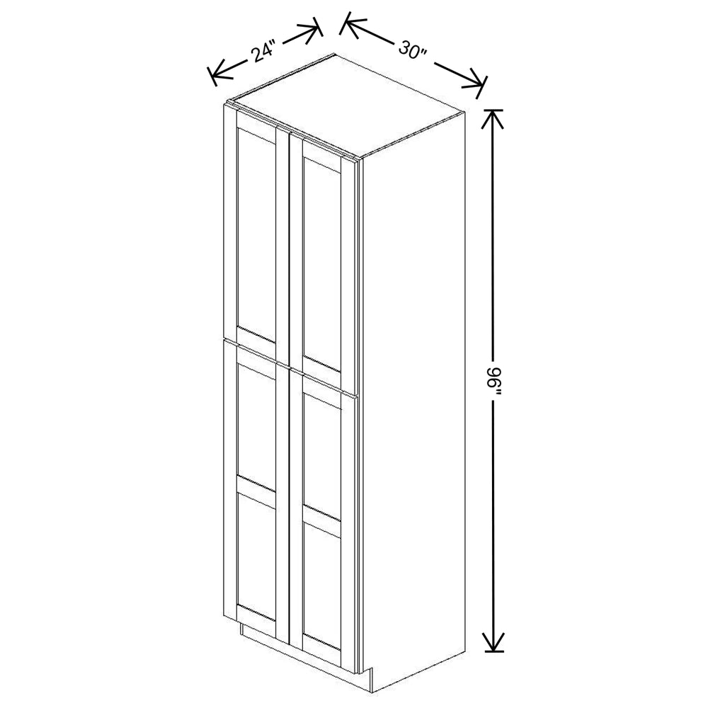 Fabuwood Value Premium Hallmark Frost 30" W X 96" H X 24" D Tall Pantry Cabinet - RIGHT SIDE (R) - image 1