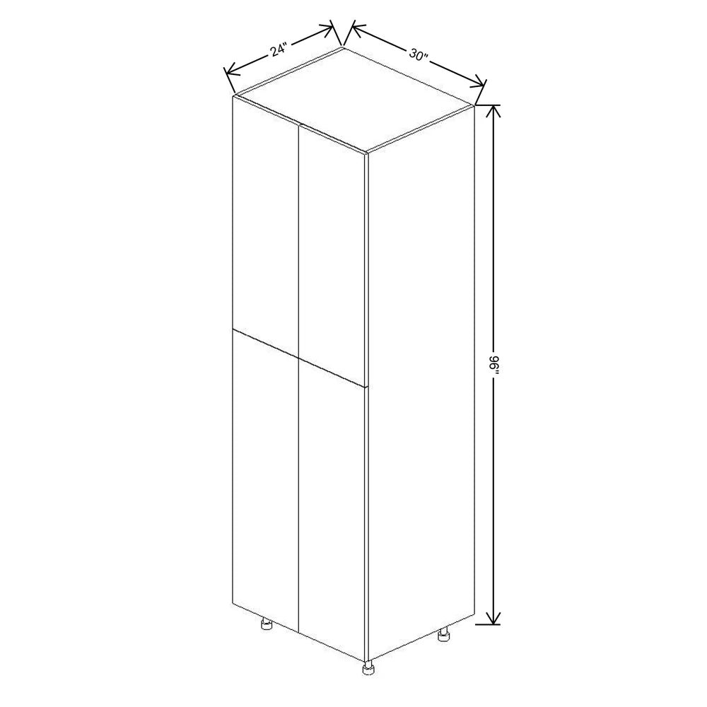 Fabuwood Illume Catalina Olmo 3 30" W x 96" H x 24" D Double Door Pantry Cabinet