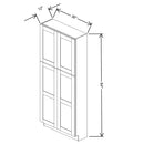 Fabuwood Allure Galaxy Nickel 36" W X 84" H X 12" D Tall Pantry Cabinet - LEFT SIDE (L) - image 1