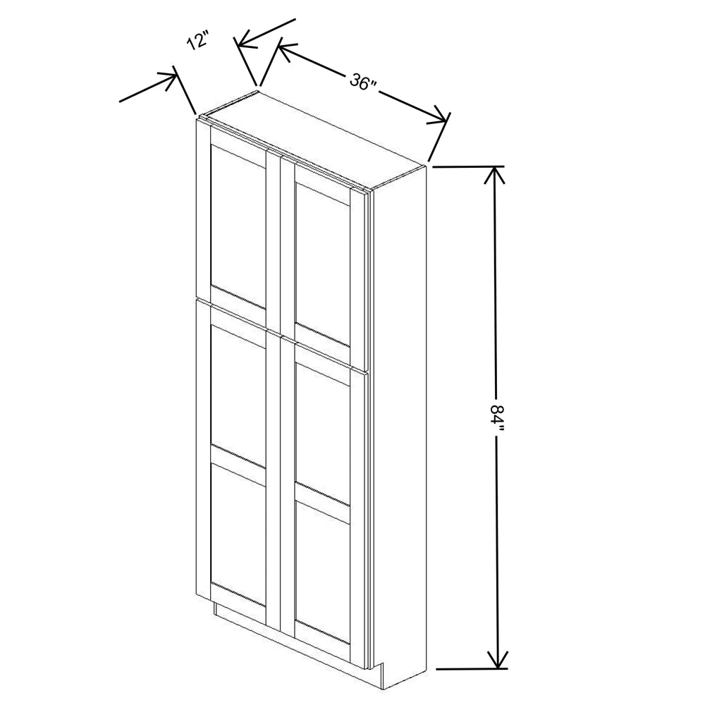 Fabuwood Allure Galaxy Frost 36" W X 84" H X 12" D Tall Pantry Cabinet - NO FINISH - image 1