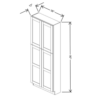 Fabuwood Allure Galaxy Mocha 36" W X 90" H X 12" D Tall Pantry Cabinet - NO FINISH - image 1