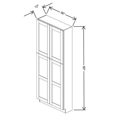 Fabuwood Allure Onyx Horizon 36" W X 90" H X 12" D Tall Pantry Cabinet - RIGHT SIDE (R) - image 1